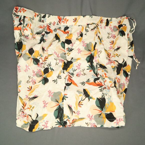 Rachel Zoe Linen Wide Leg Shorts w/Pockets Floral Design Size 3X - Picture 11 of 11